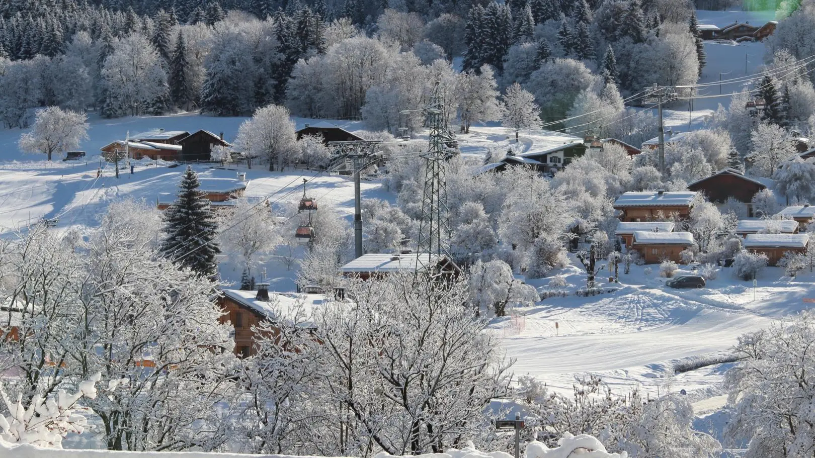 Vue sur les pistes de ski de la Princesses