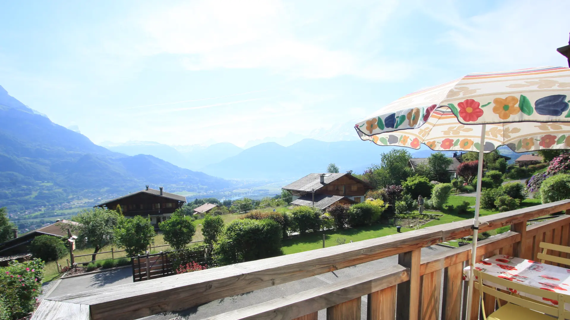 Le balcon avec vue sur la chaine du Mont Blanc