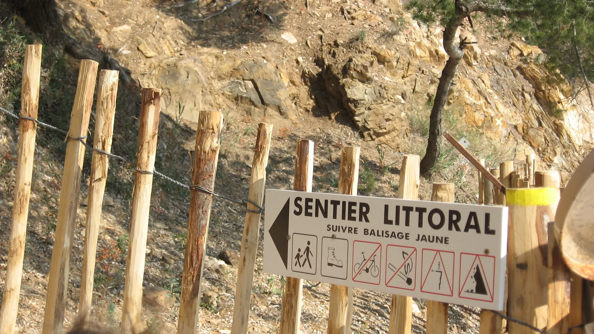 Marked coastal path