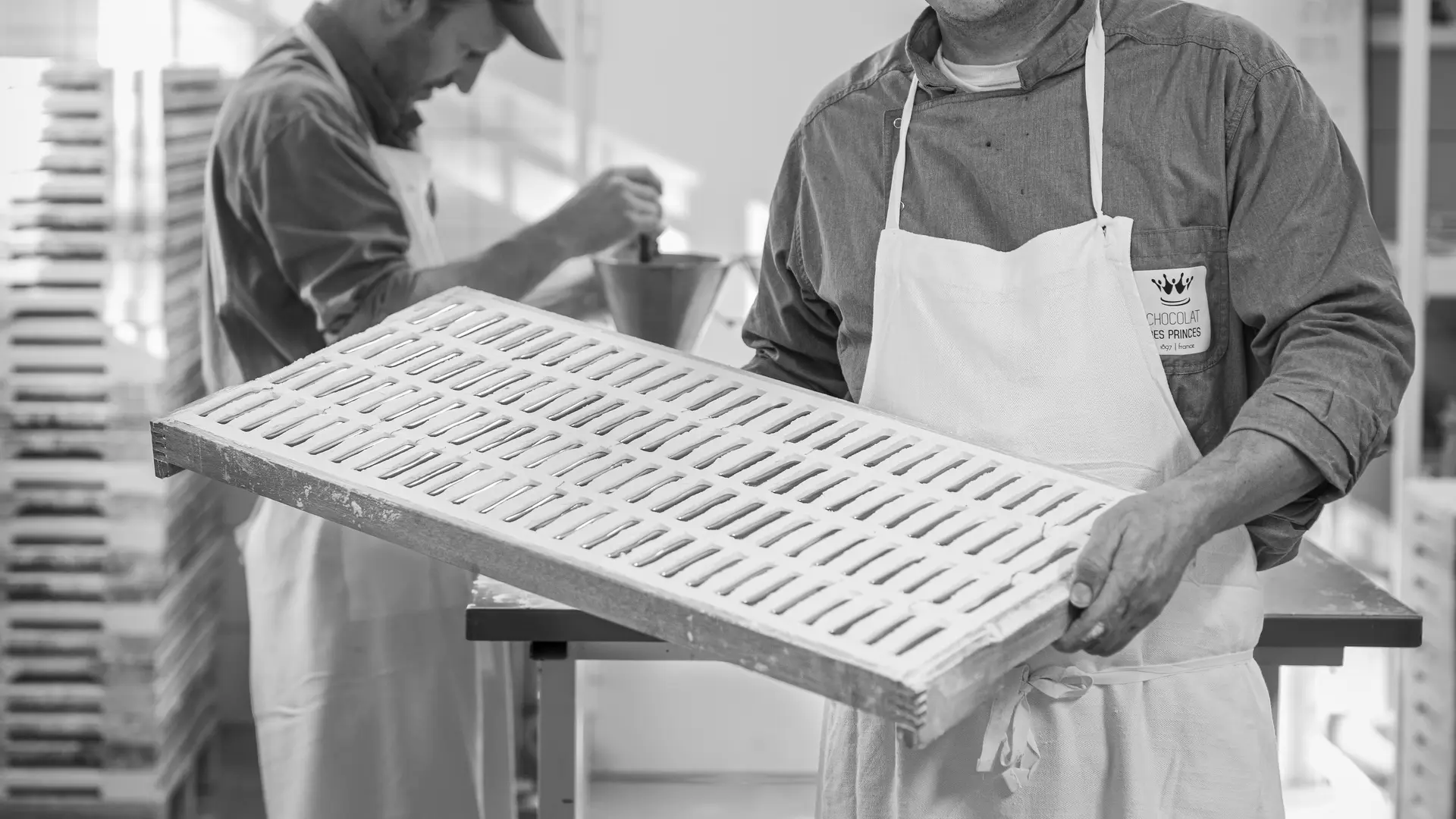 Fier de notre art, palettes de caramels, ganaches moulés dans l'amidon
