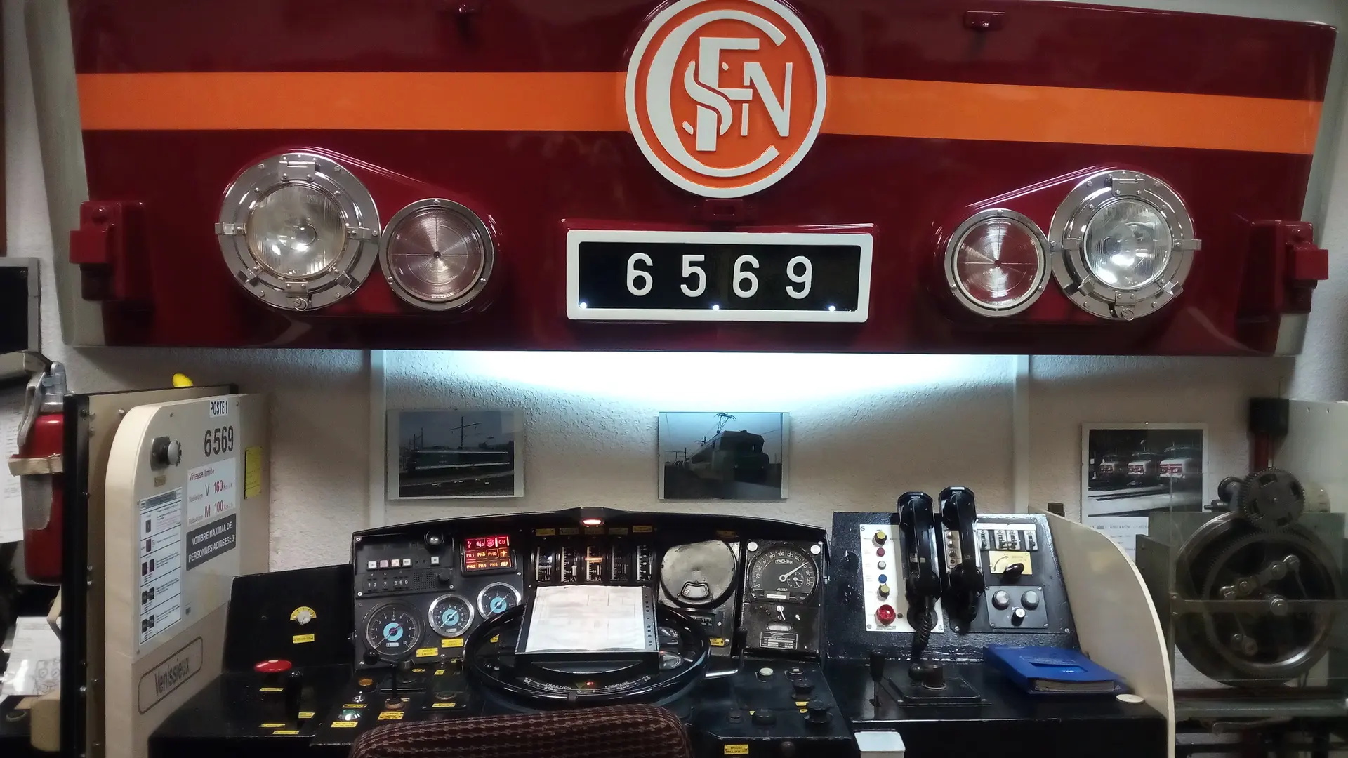 tableau de bord de la locomotive