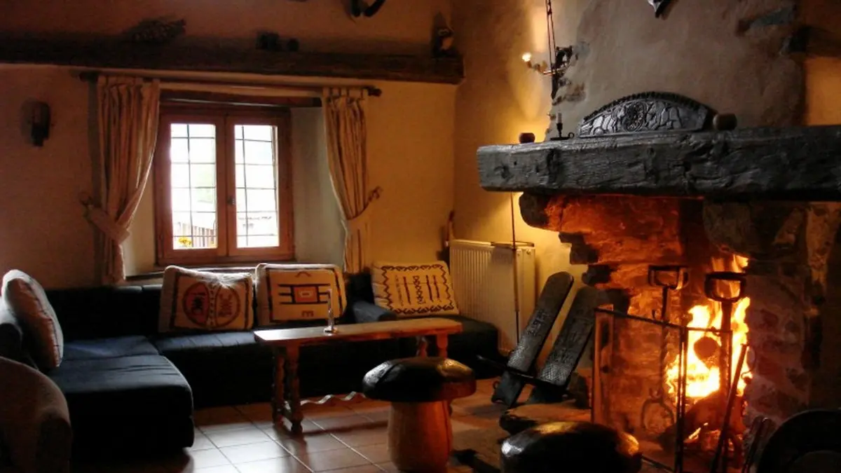 Coin détente-cheminée du gîte
