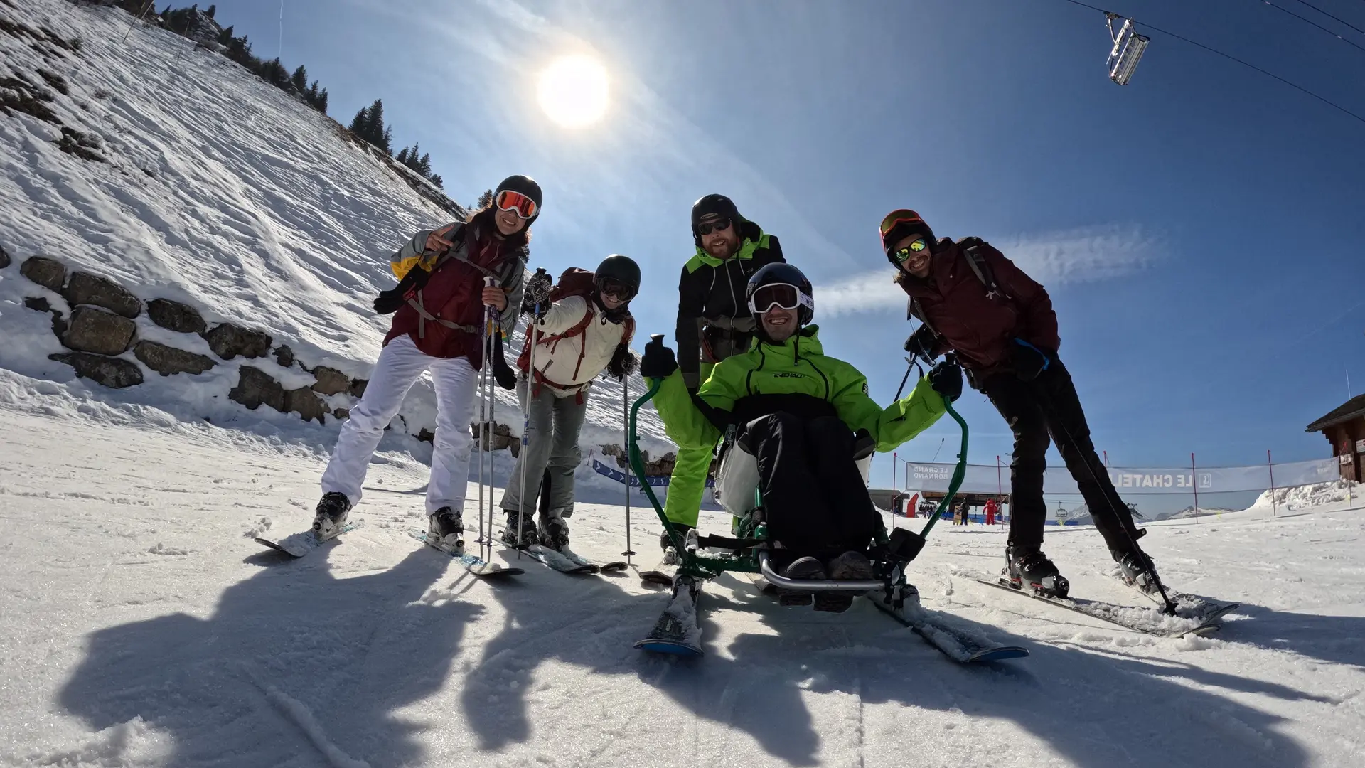 Kart ski sur les pistes du domaine skiable du Grand-Bornand