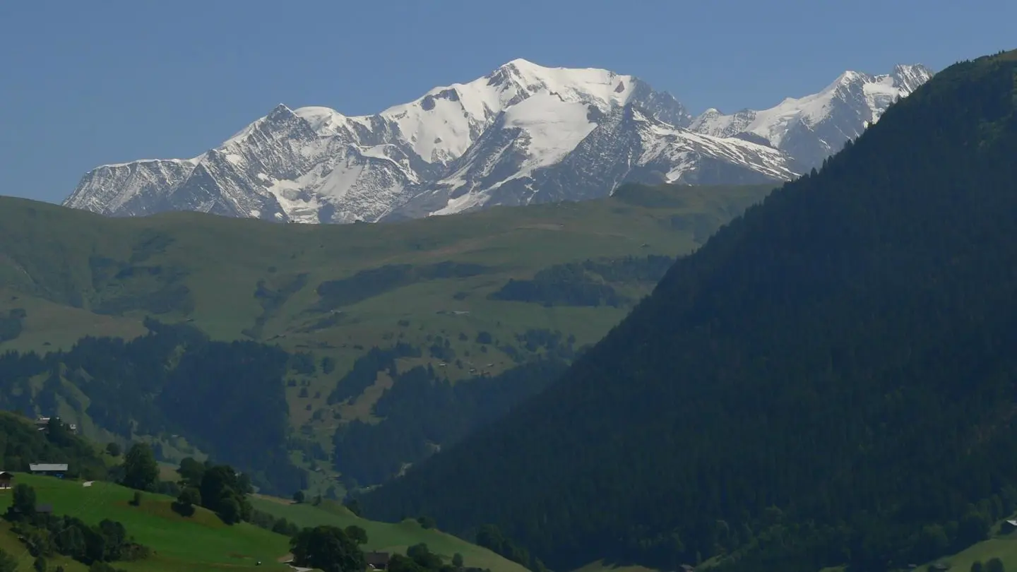 Vue du chalet le Mont Blanc
