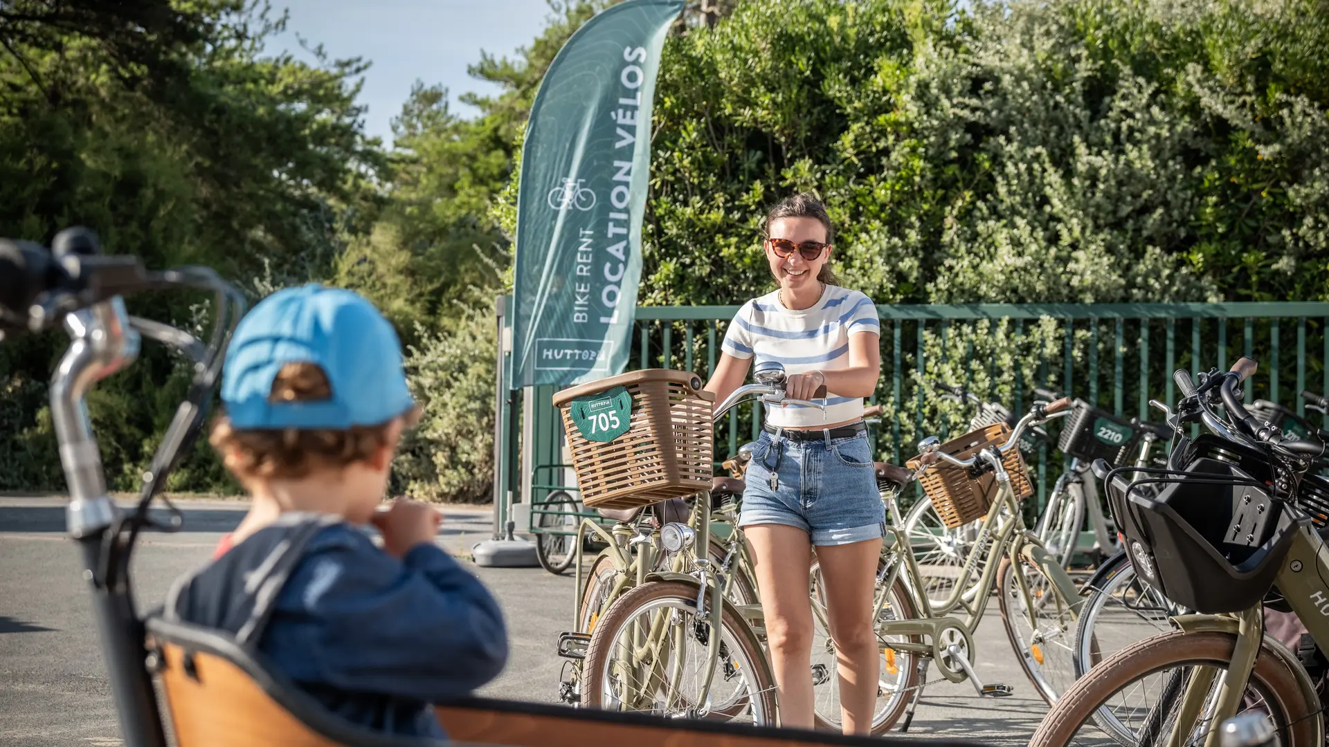 Fahrradfahren auf dem Campingplatz