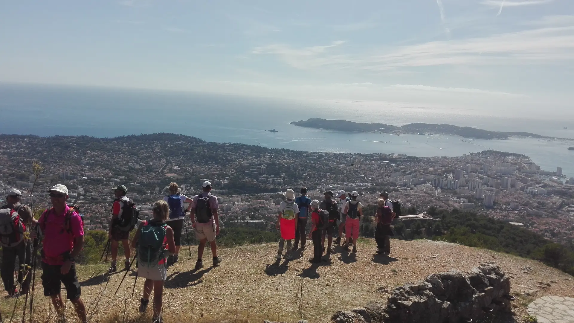 Balade au sommet du Faron - vue sur la rade de Toulon