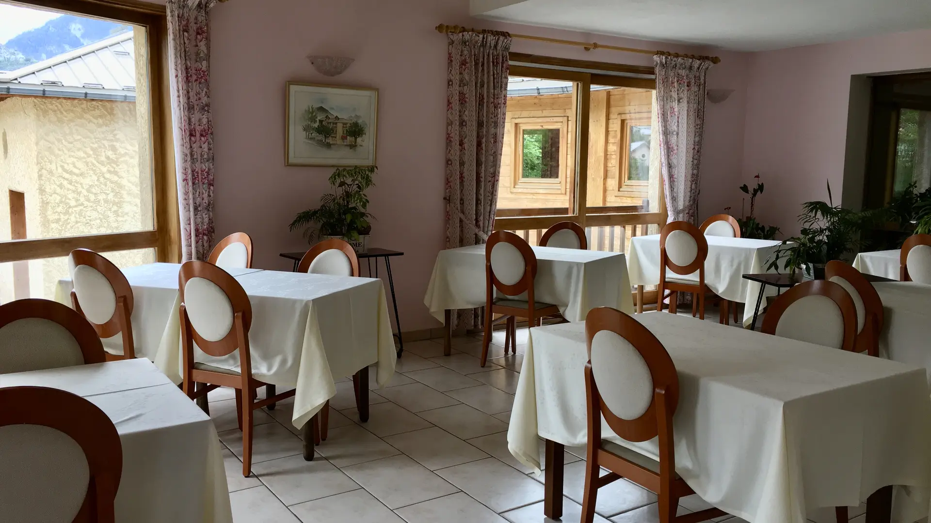 Salle de restauration de l'hôtel