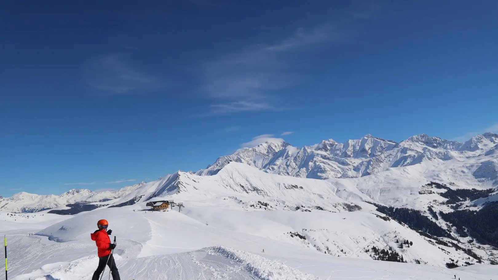 Vue depuis le domaine skiable Val d'Arly et espace Diamant(Les Saisies)