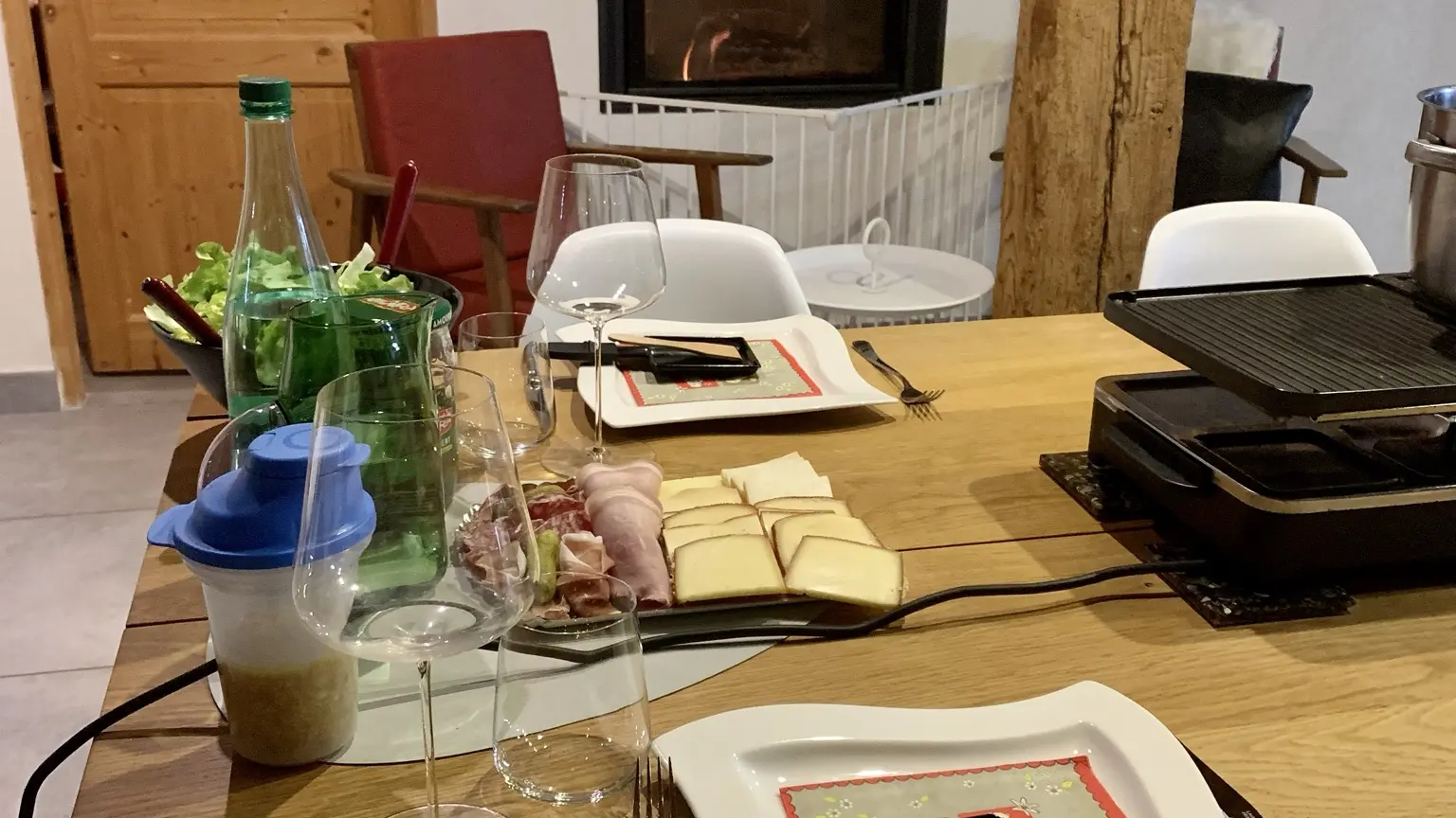 Raclette au coin du feu