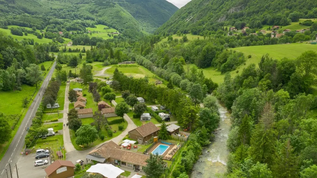 vue aérienne du camping