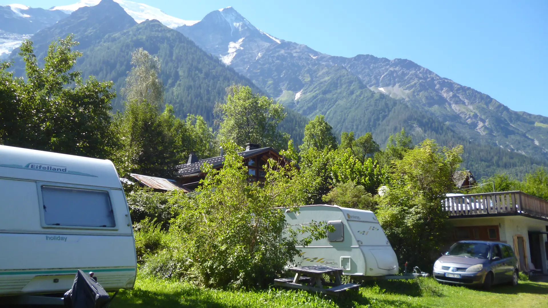 camping le grand champ carvane chamonix