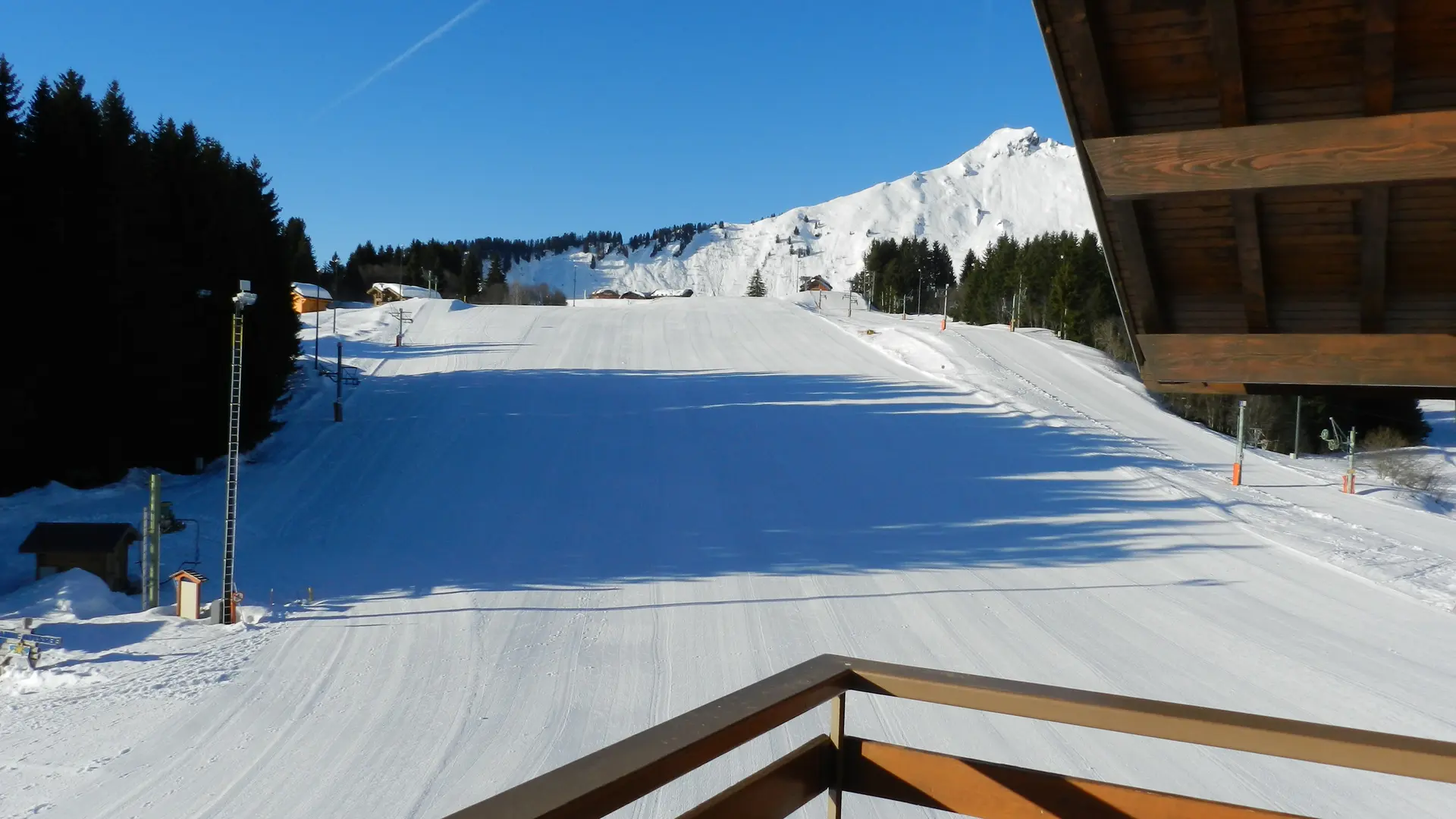 Vue du balcon en hiver
