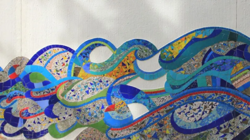 Le Chemin Debussy, reflets dans l'eau, Sylvie Rabussier
