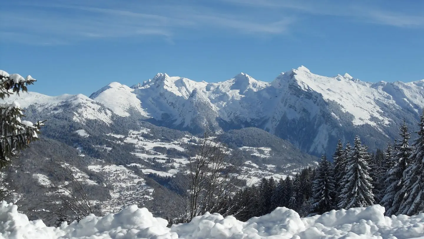 Vue sur la vallée depuis le domaine d'AGY NORDIC.