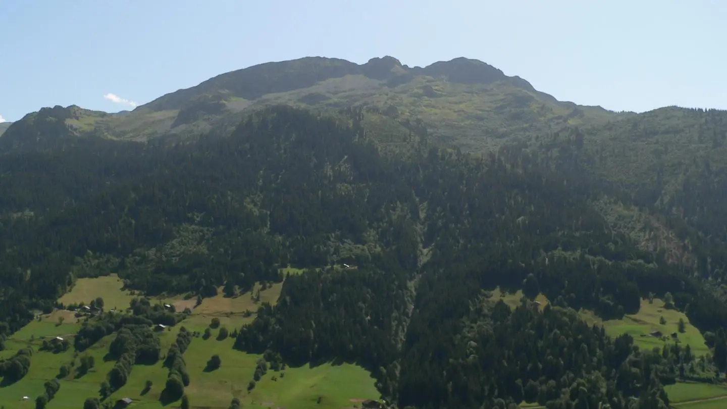 La montagne d'Outray 
     vue du balcon
