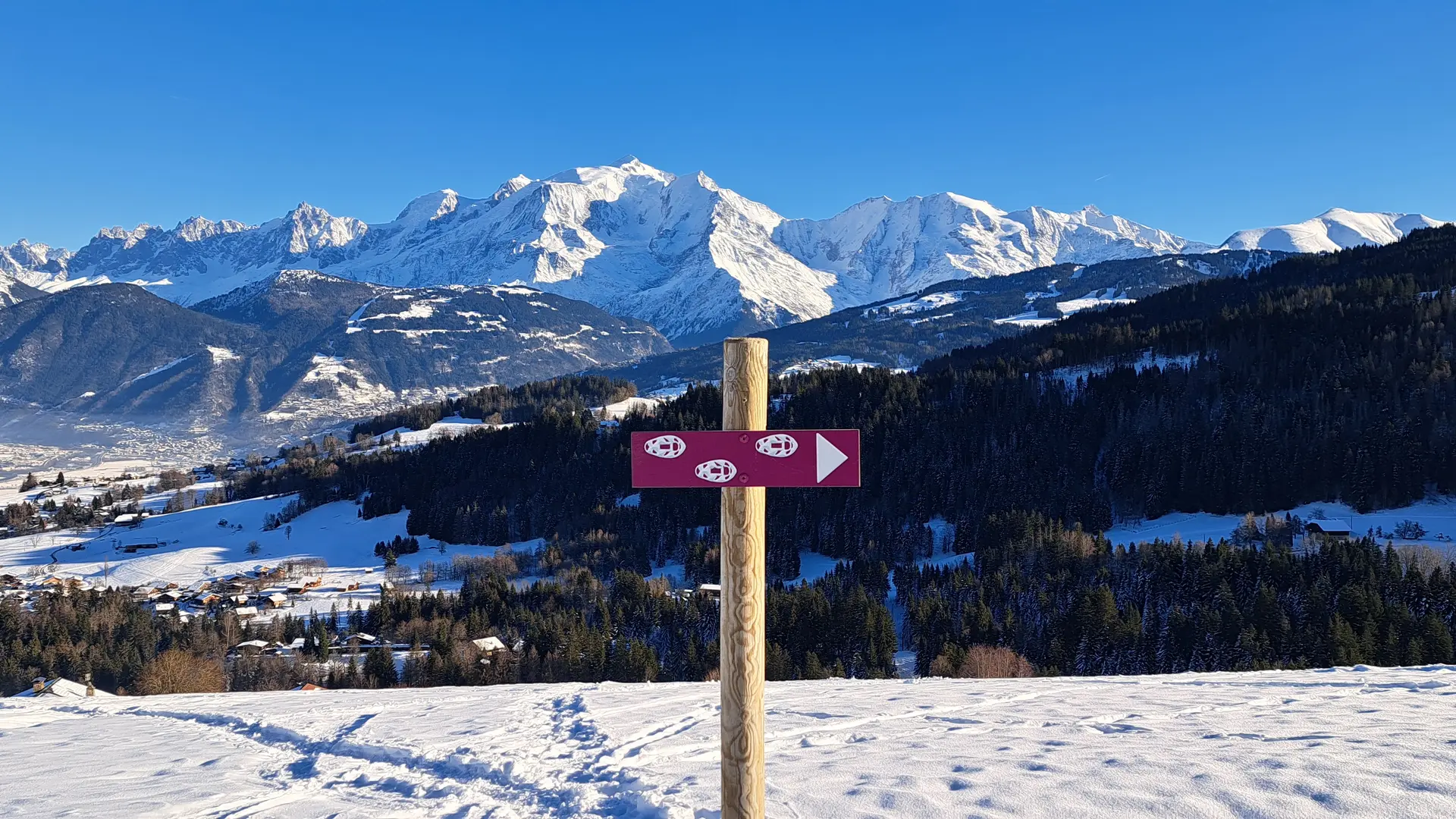 Vue Mont-Blanc sur la boucle du Dandry