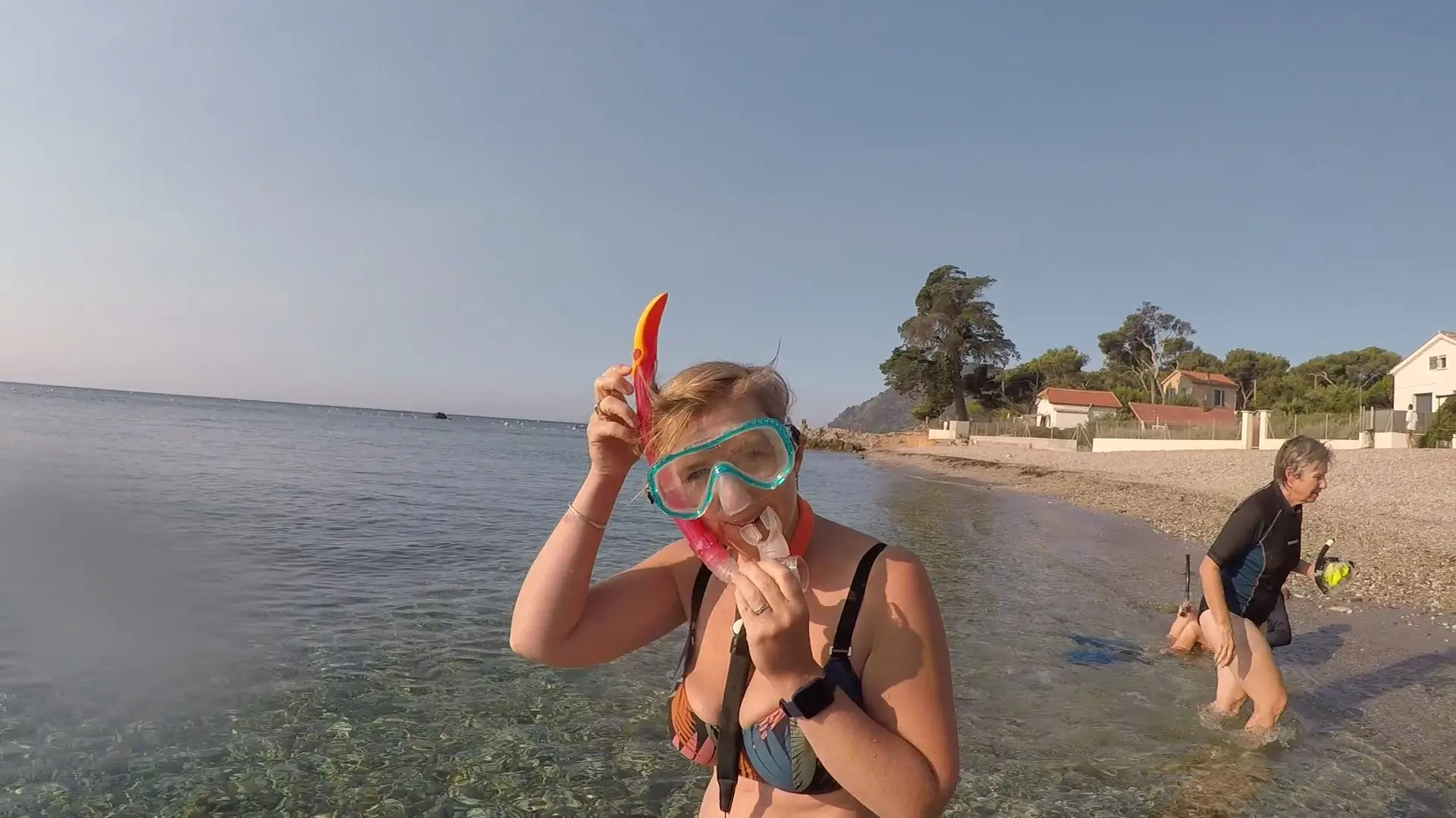 Départ de la plage face au poste de secours