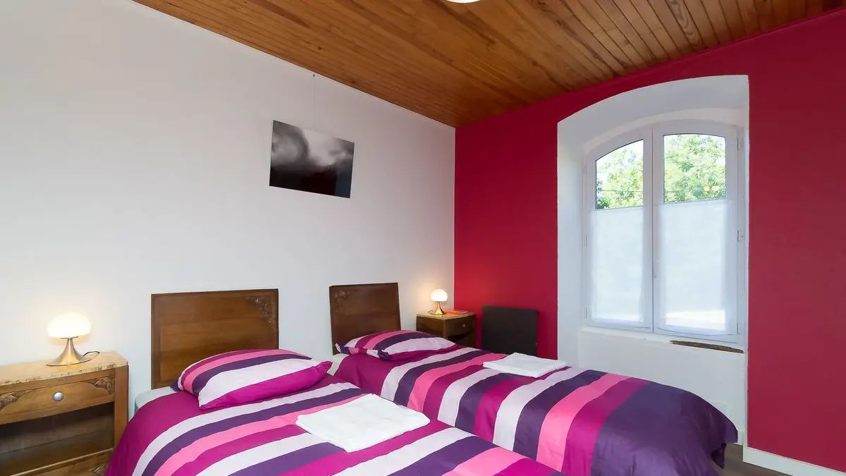 Chambre rose mode 2 lits jumeaux 80 x 200