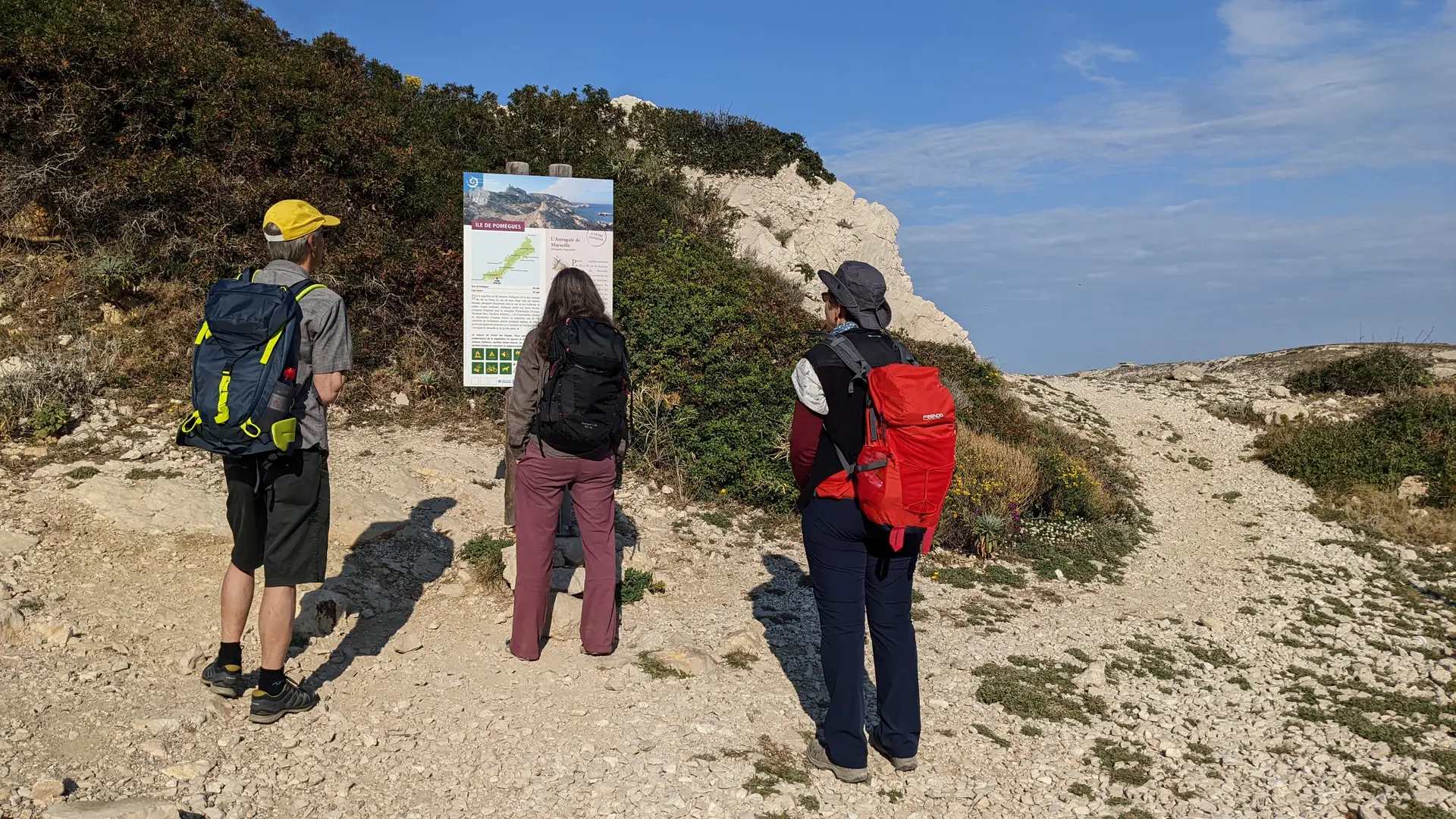 Début du sentier Pomègues
