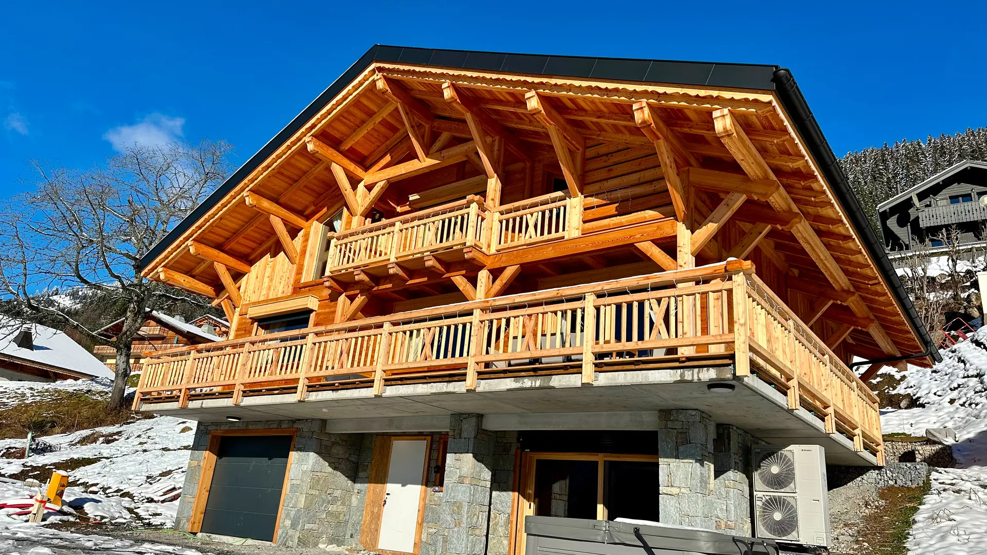 Chalet extérieur hiver