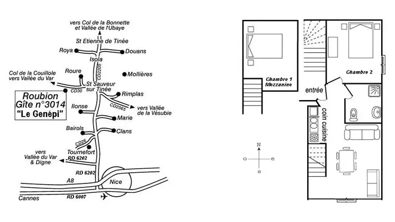 Plan d'accès et plan gîte