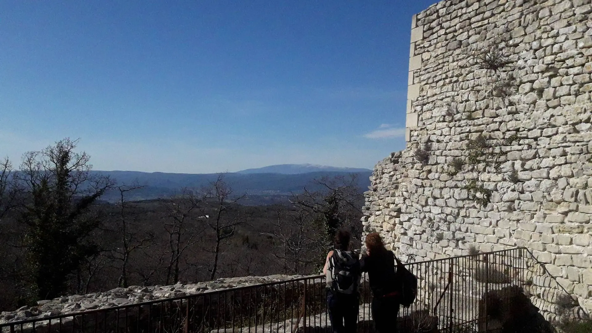 Le Ventoux depuis le site castral