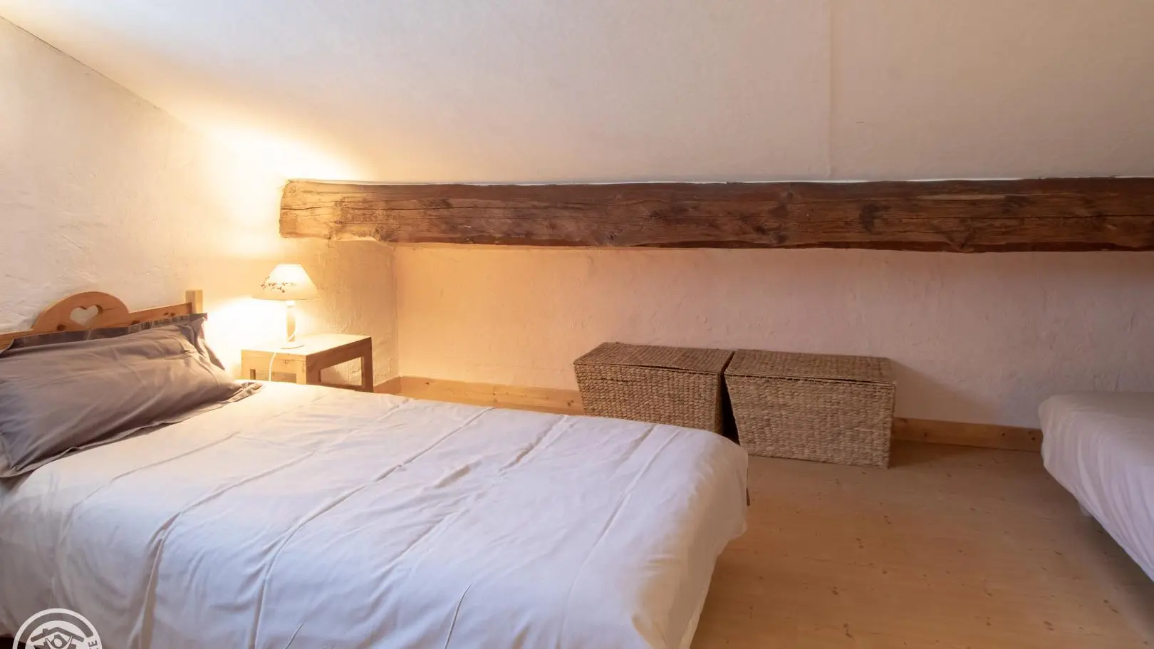 Chambre haute : en version lits jumelés (2 X80 cm)