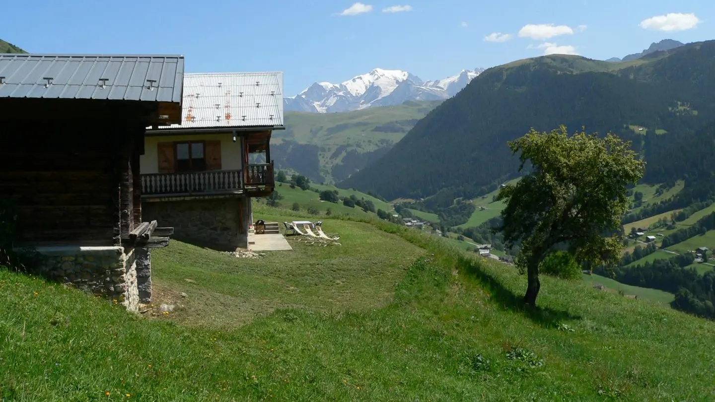 chalet et son espace jardin non clos
