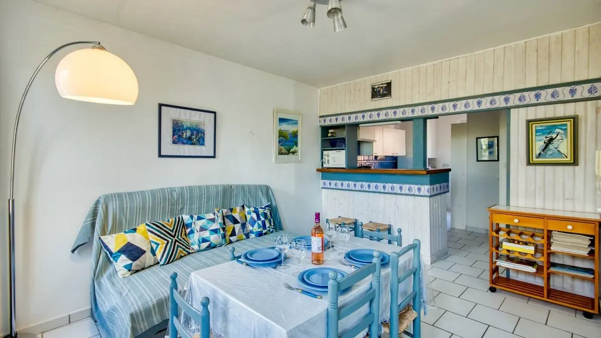 Living room and kitchen