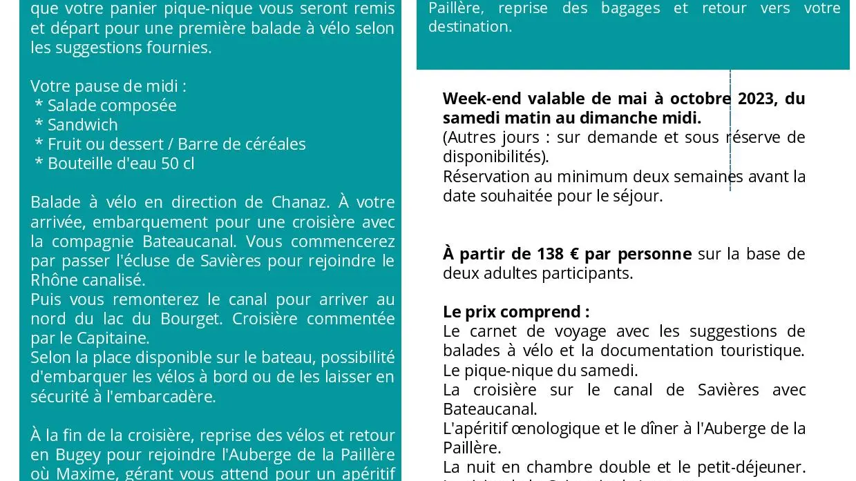 Week-end à vélo sur la ViaRhôna