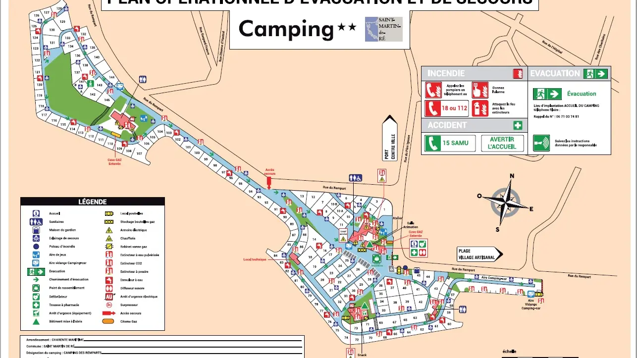 Plan du camping