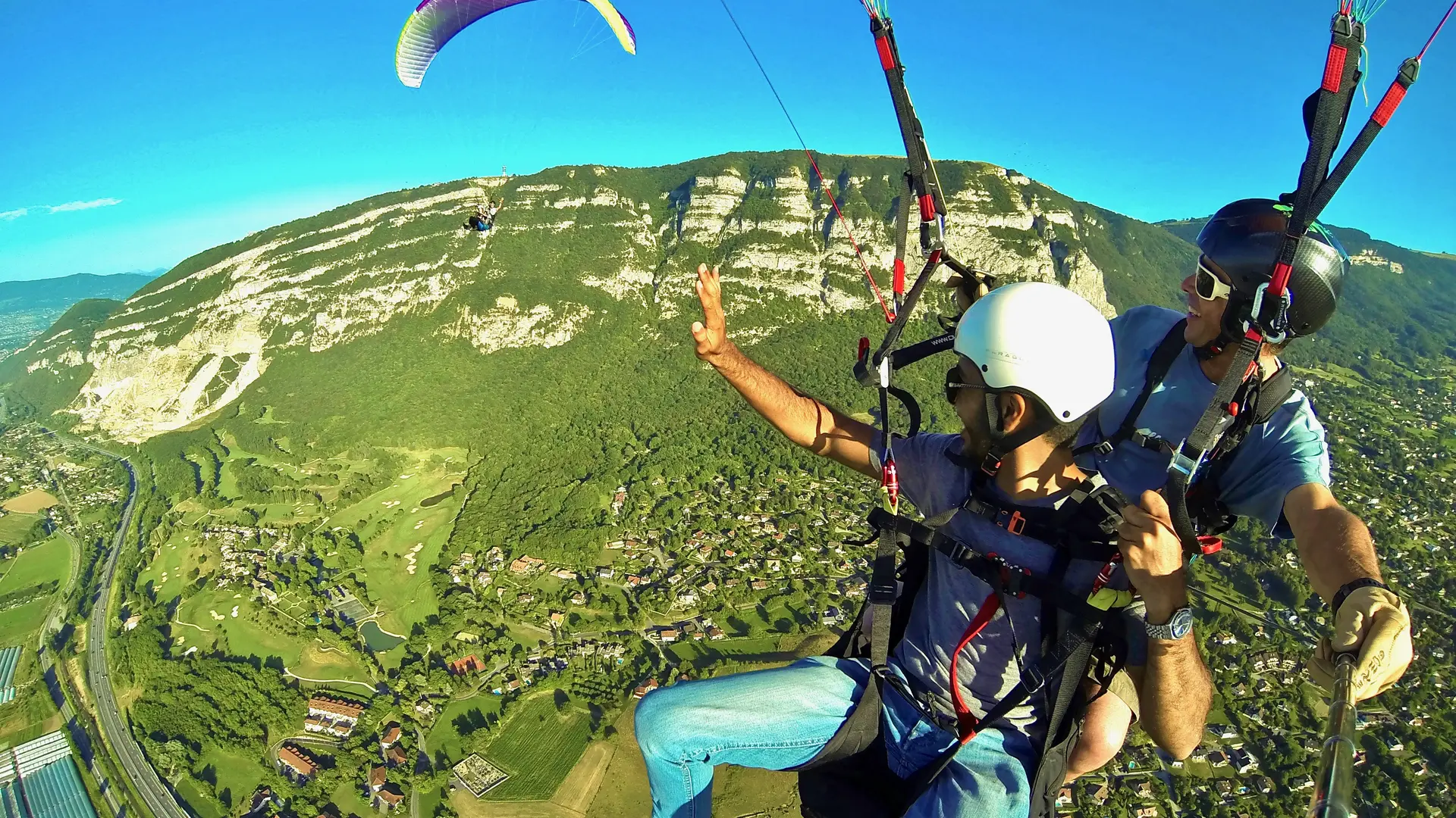 Vol en tandem au Salève