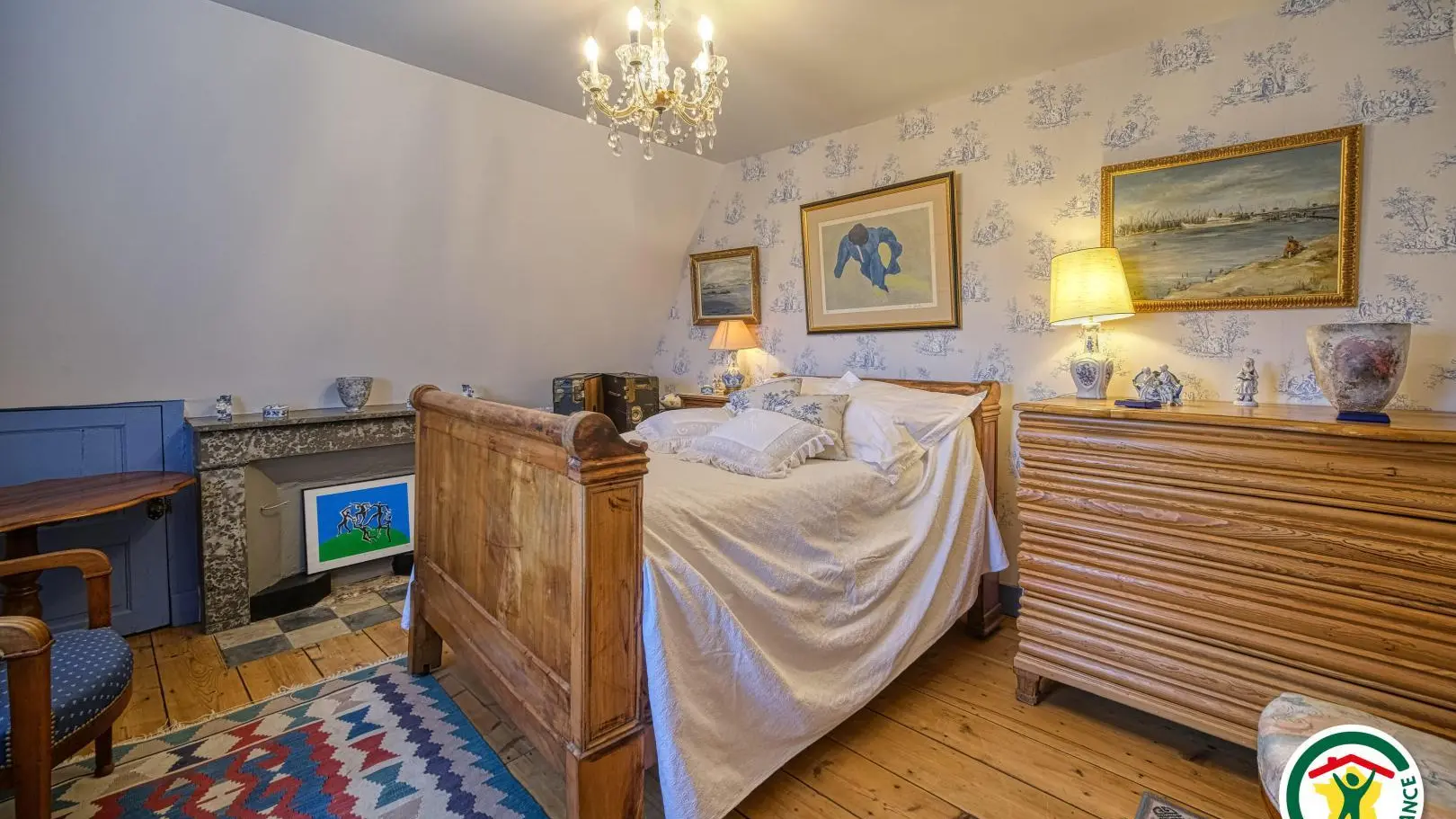 Chambre BLEUE : lit 1x120