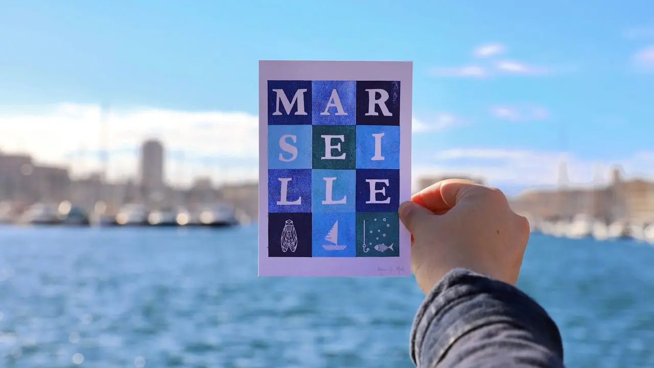 carte postale vieux port