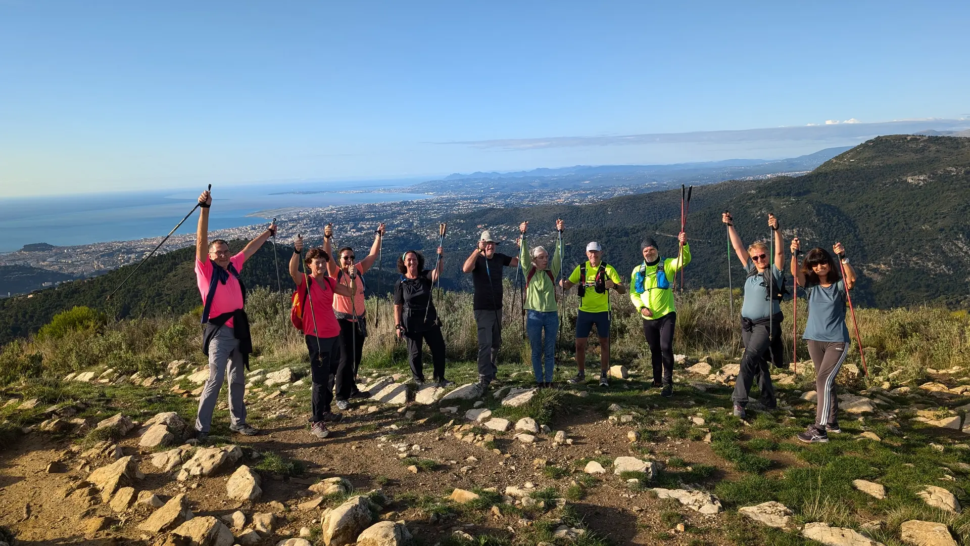 Marche nordique, trail et randonnée à Tourrette-Levens (06)