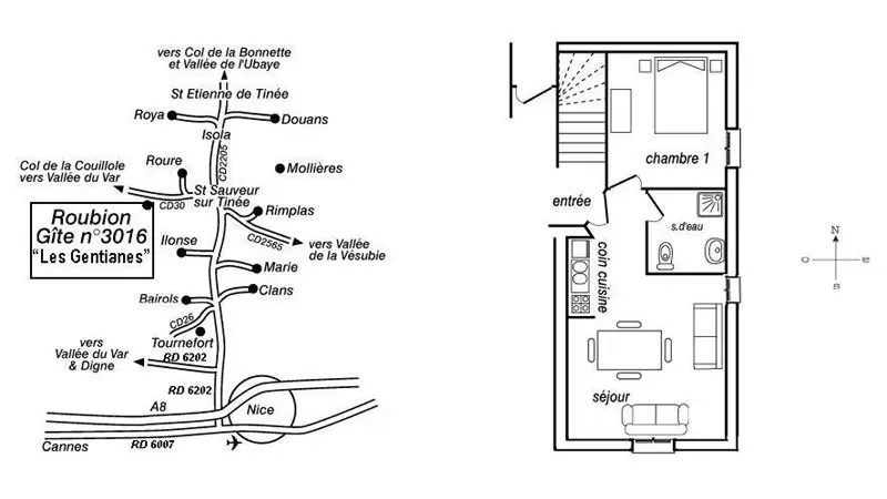 Accès et plan de votre gîte