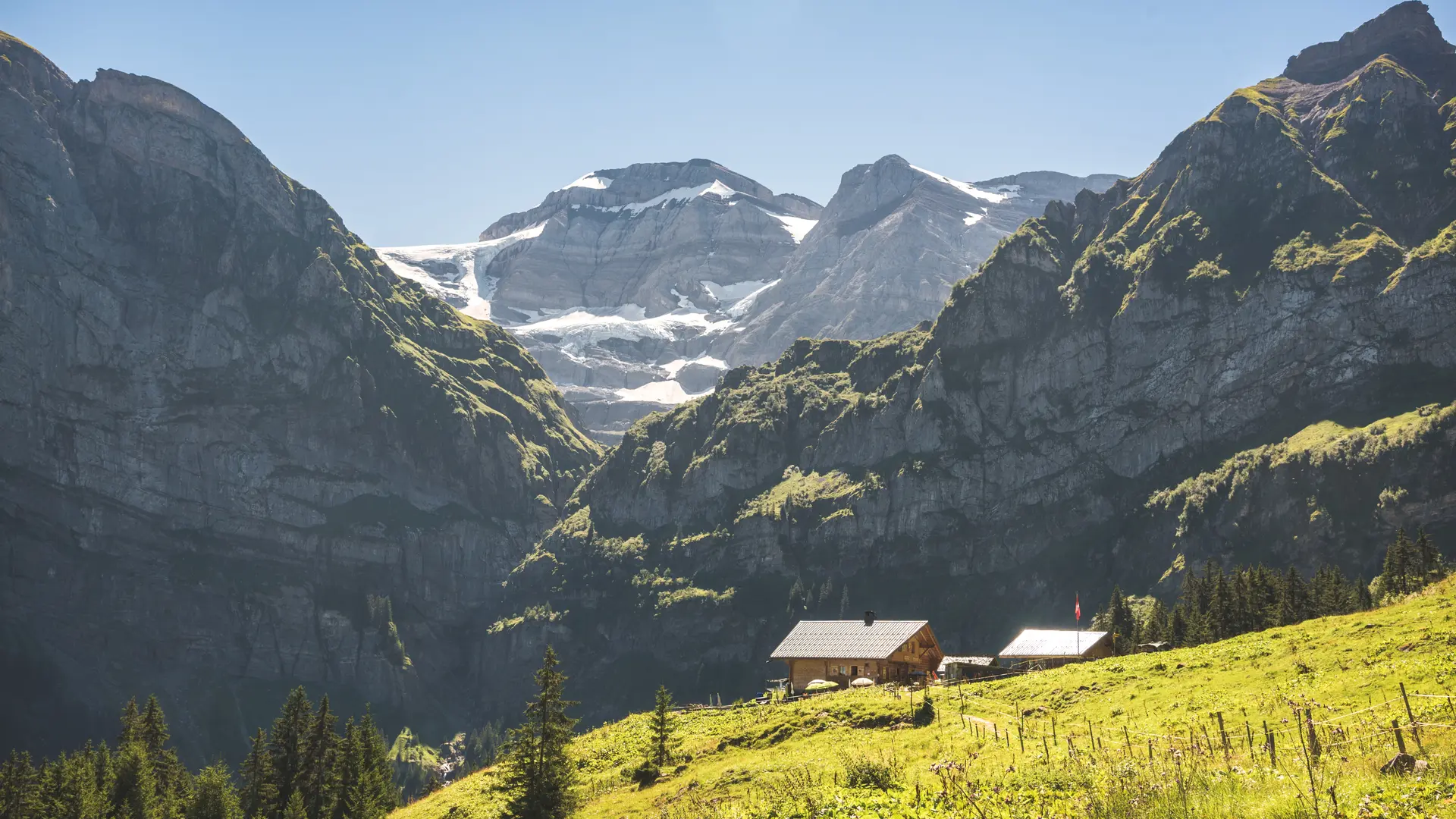 Vue sur le glacier du Ruan