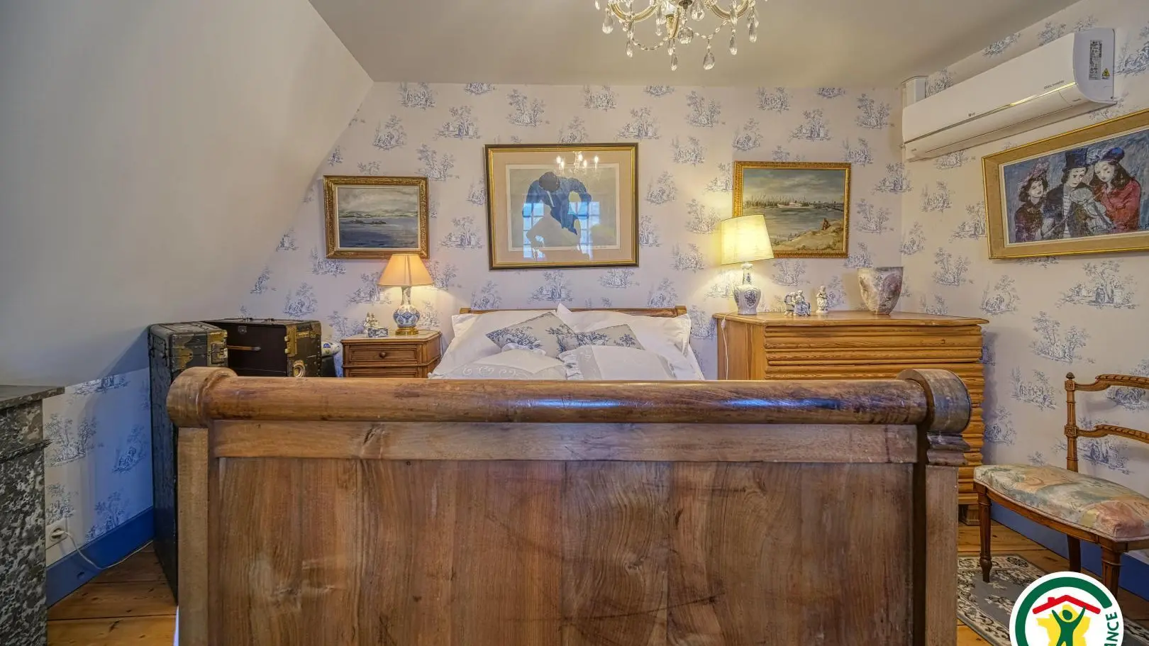 Chambre BLEUE : lit 1x120