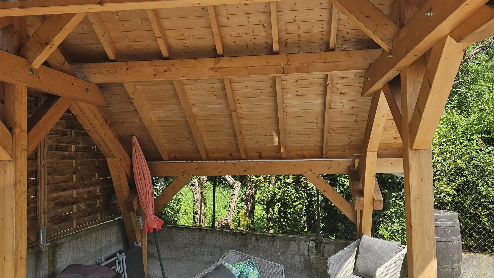 Salon de jardin extérieur couvert