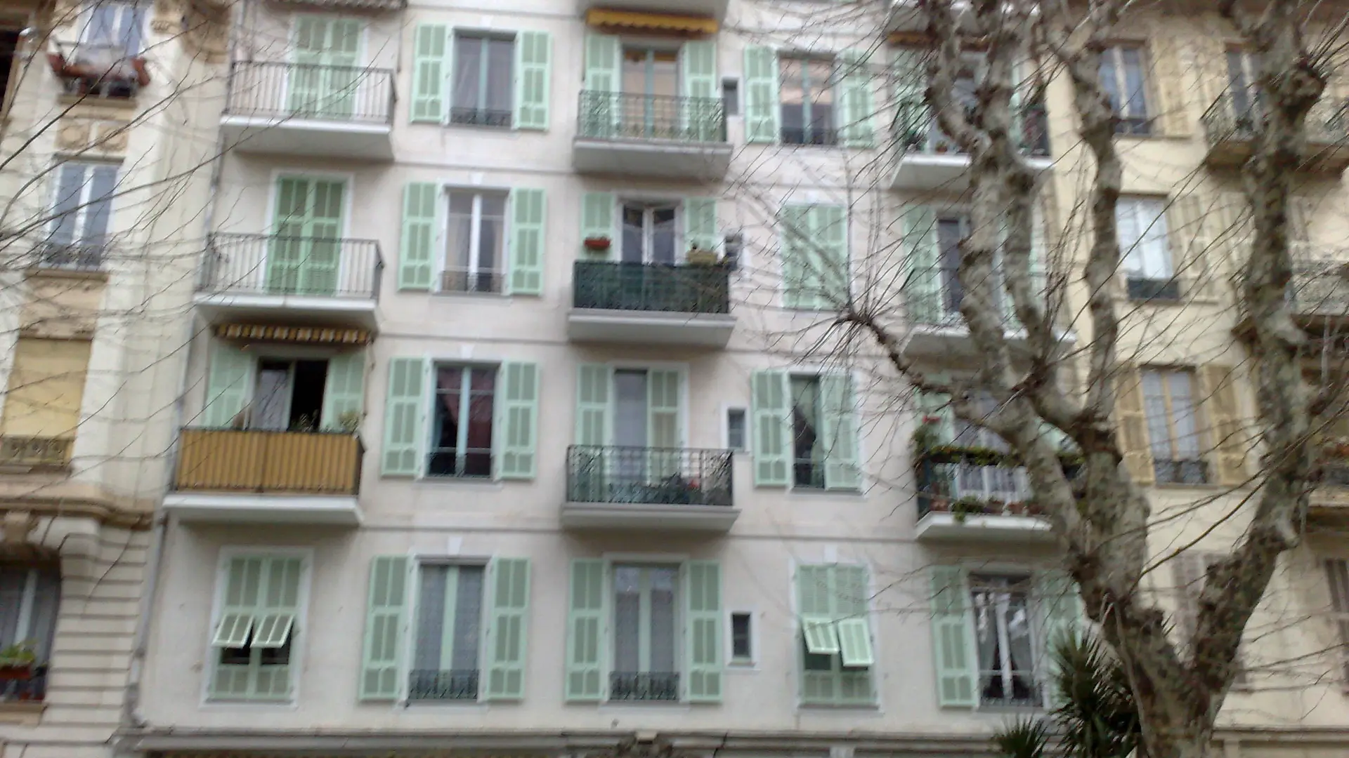 La façade de l'immeuble