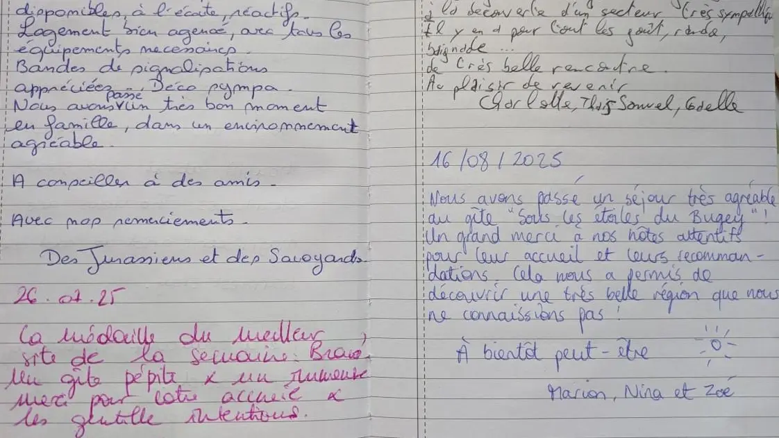 Extrait du livre d'Or