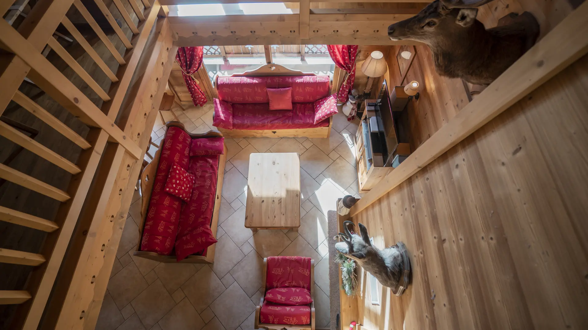 Séjour vu de la mezzanine