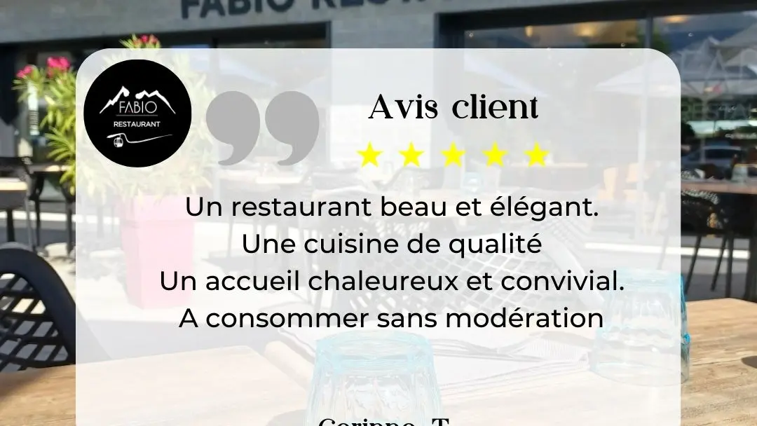 Avis client du Fabio Restaurant de Samoëns Grand Massif