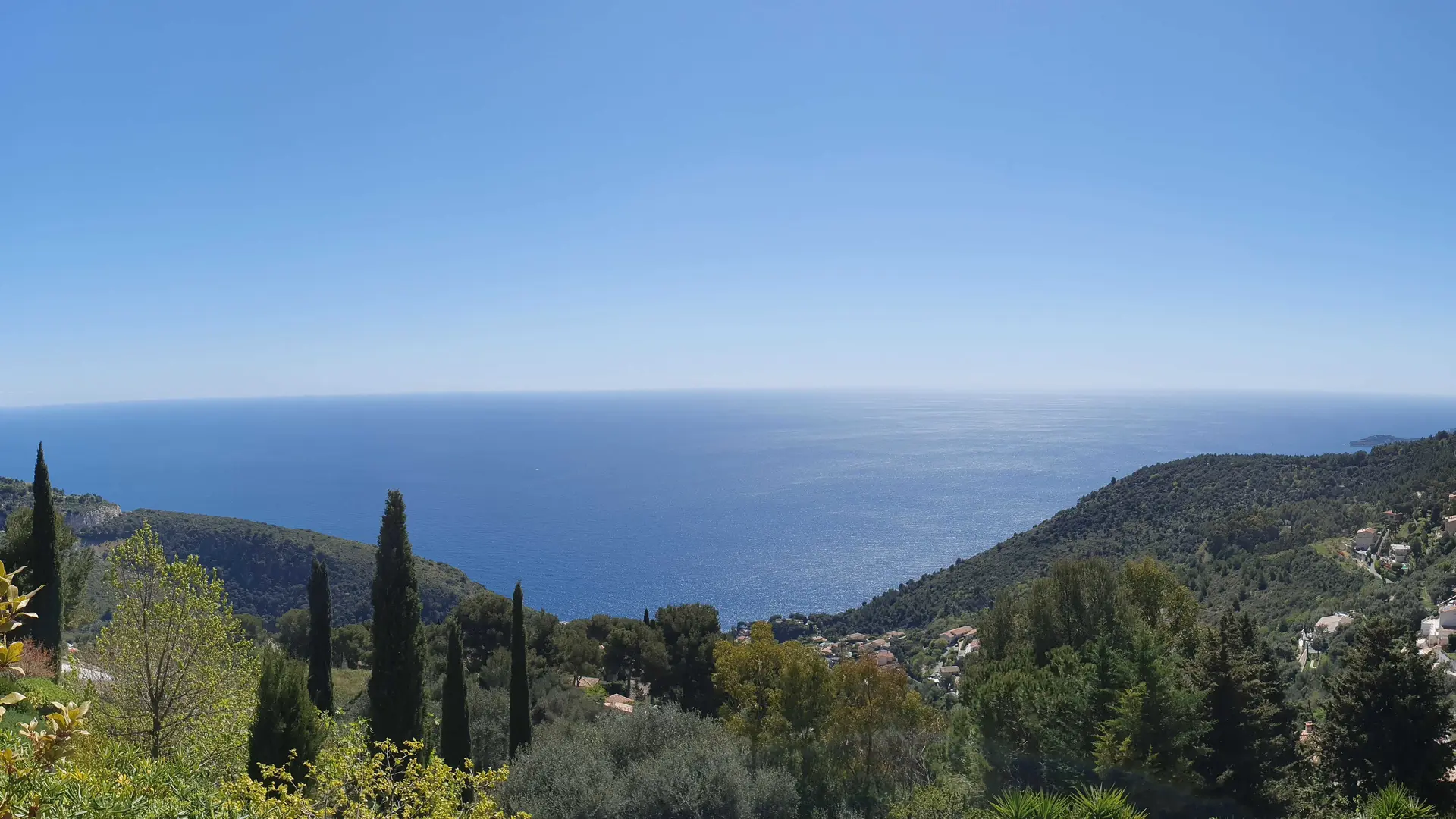 Gîte Villa Bel Horizon-Vue depuis le gîte-Eze-Gîtes de France des Alpes-Maritimes