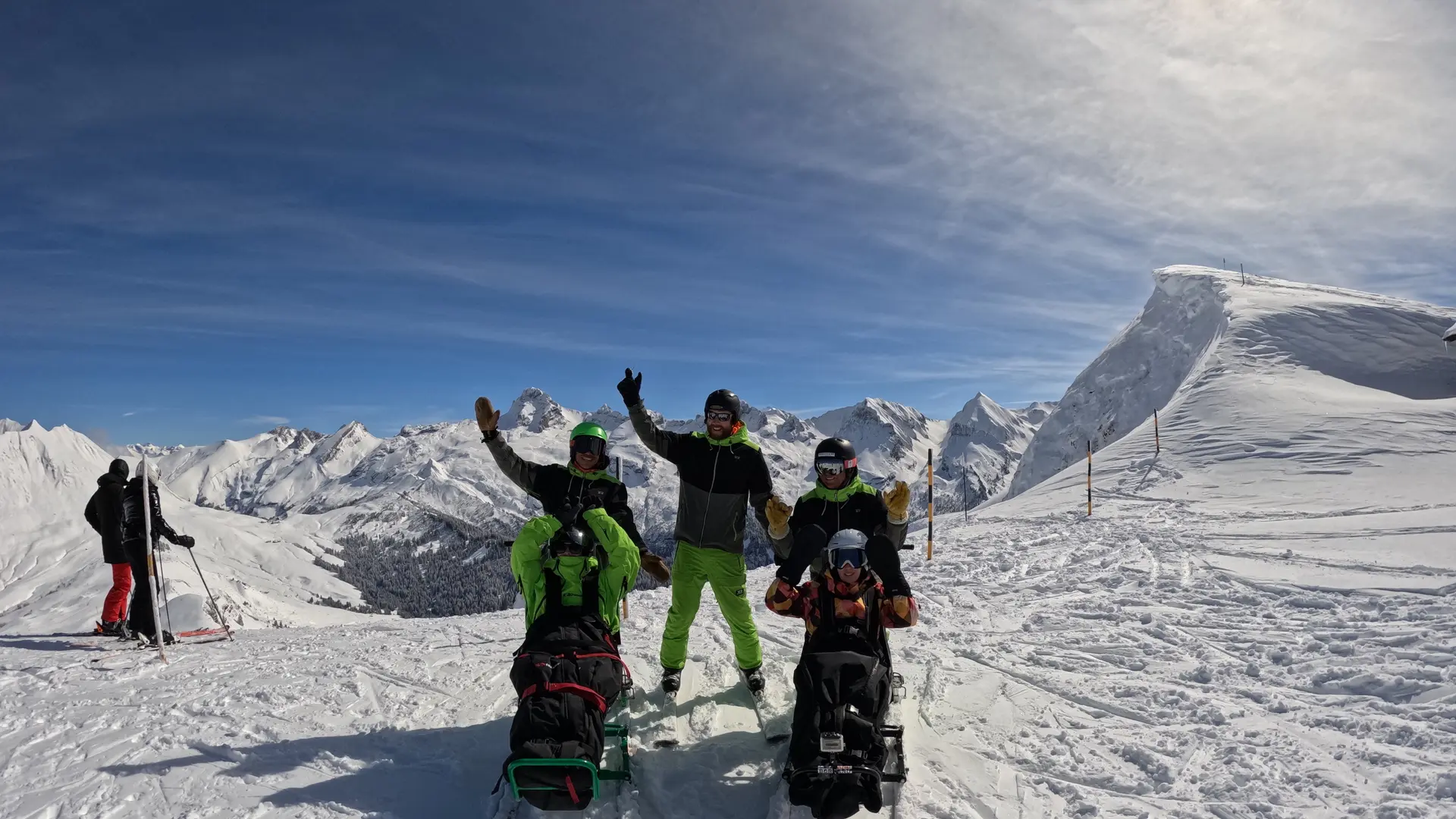 Kart ski sur les pistes du domaine skiable du Grand-Bornand