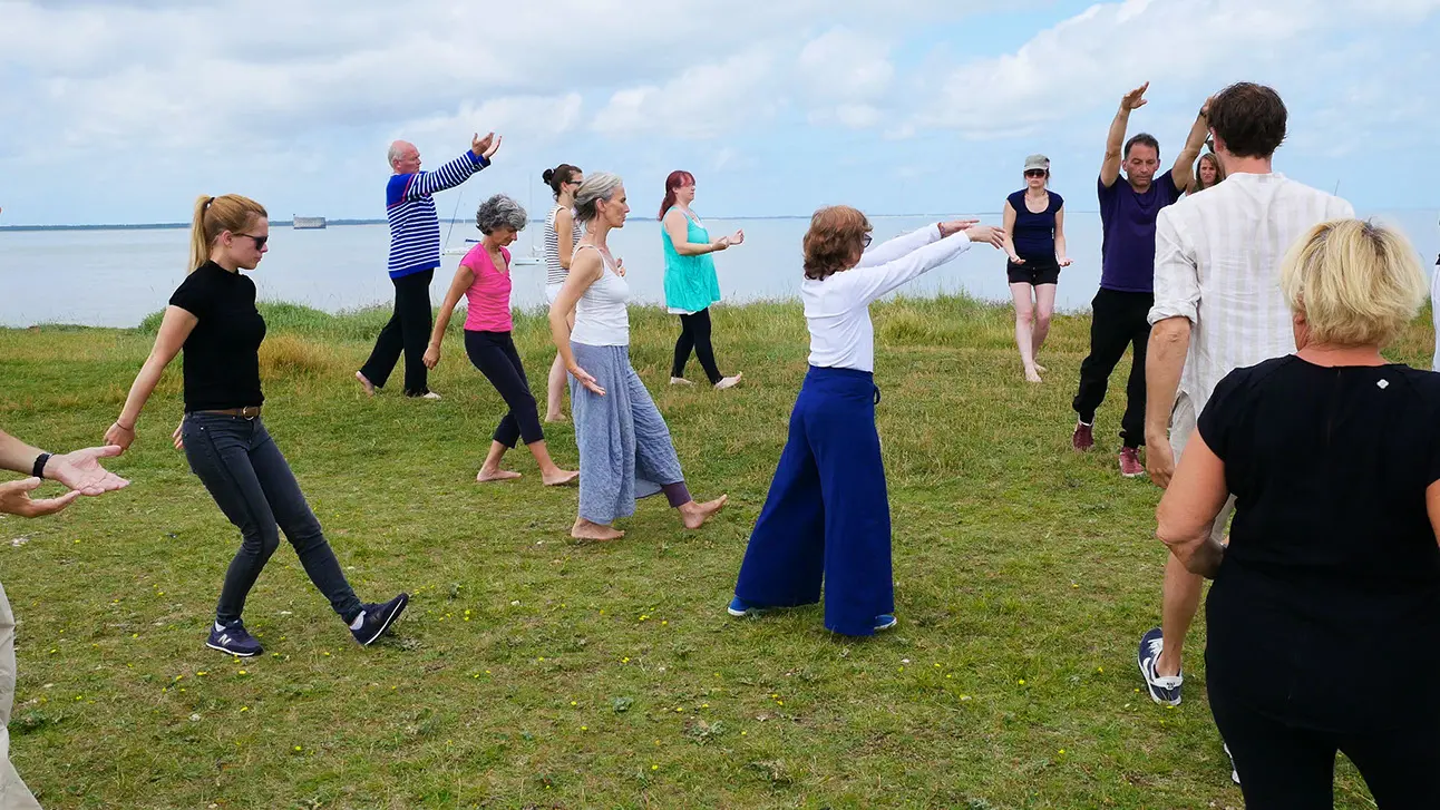 Cours en extérieur de tai-chi-chuan