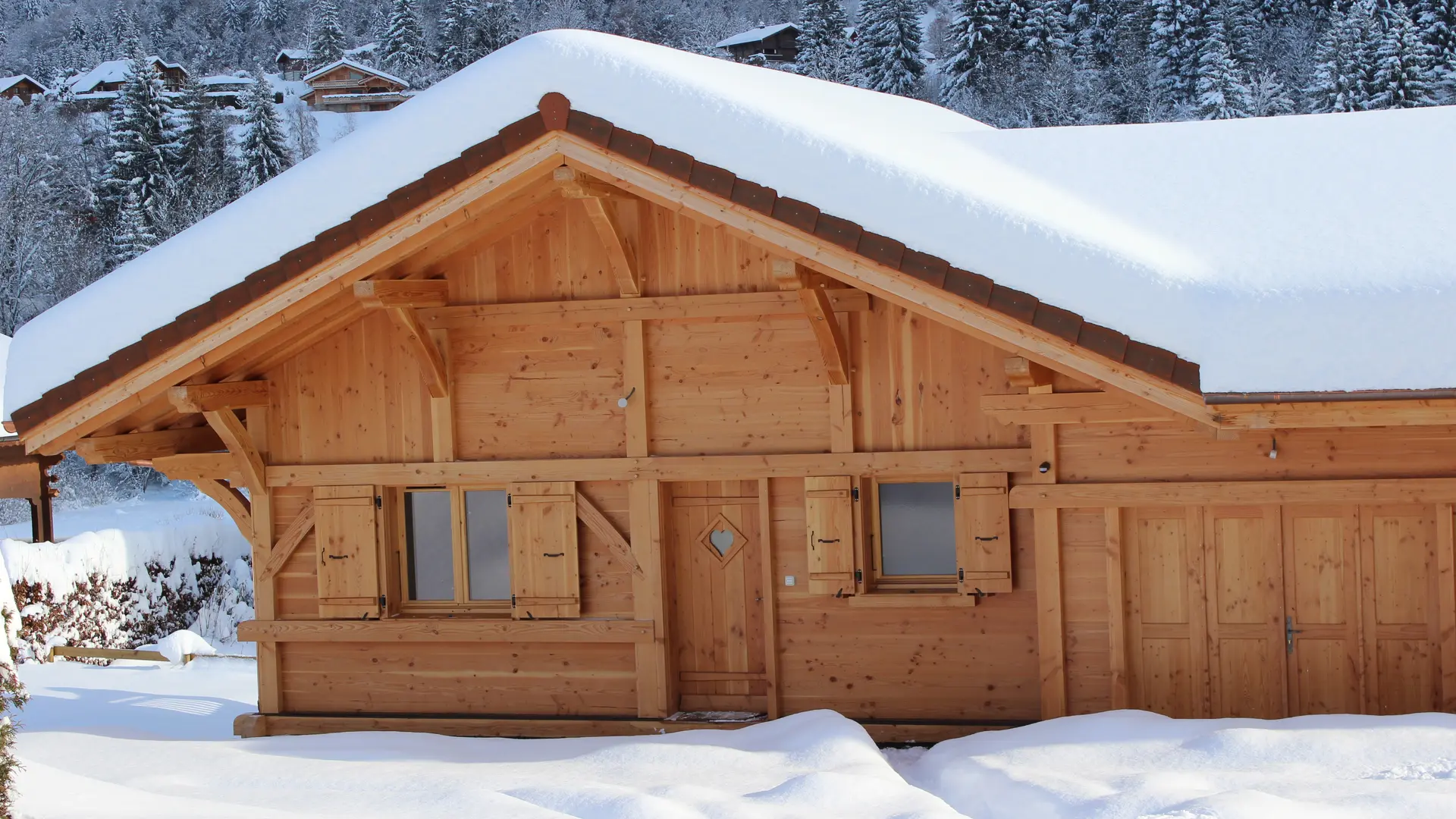 Chalet extérieur hiver