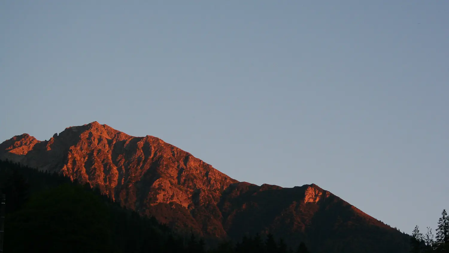 soleil couchant, vue du gîte