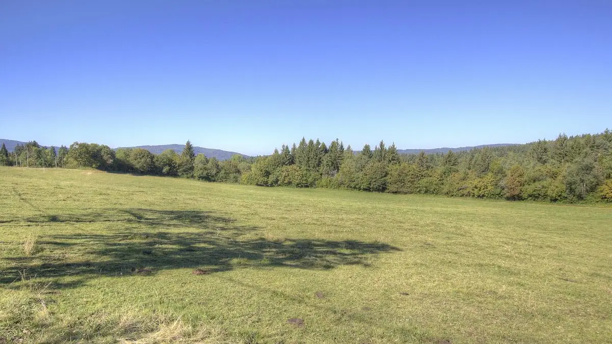 Vue sur la campagne environnante depuis le gîte.
