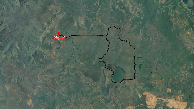Itinéraire vue du ciel de la Piste 9 au départ de la Plaine des Lacs